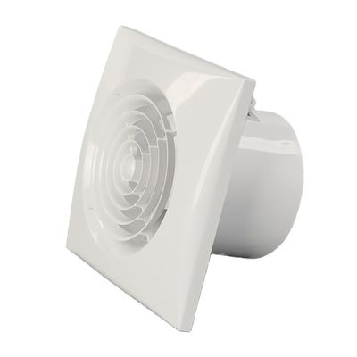 Ventilatore elettrico a 6 pollici per bagno montato a parete con ventola ad estrazione d'aria assiale in bianco/nero