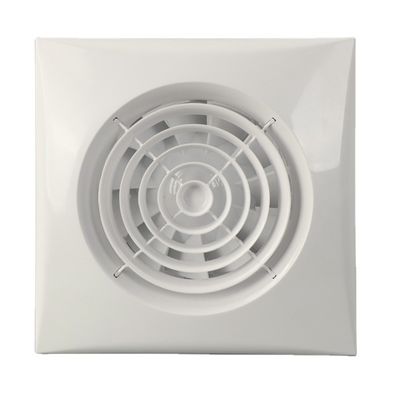 Ventilatore elettrico a 6 pollici per bagno montato a parete con ventola ad estrazione d'aria assiale in bianco/nero