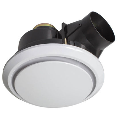 Fan di scarico a condotto motore montato sul soffitto con estrattivo di plastica standard a luce led
