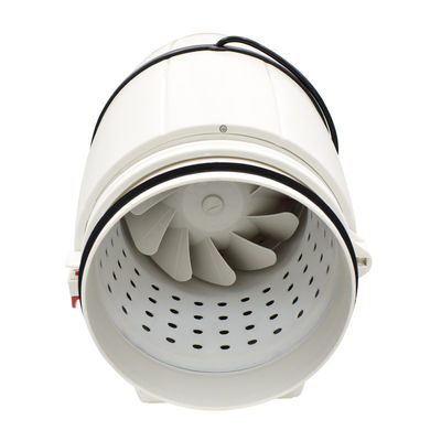 Ventilatore di ventilazione centrifugo a flusso d'aria misto a basso rumore da 125 mm con design in plastica silenziosa