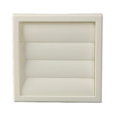 Griglia in plastica bianca da 100/125/150 mm per l'installazione di ventilatori a parete