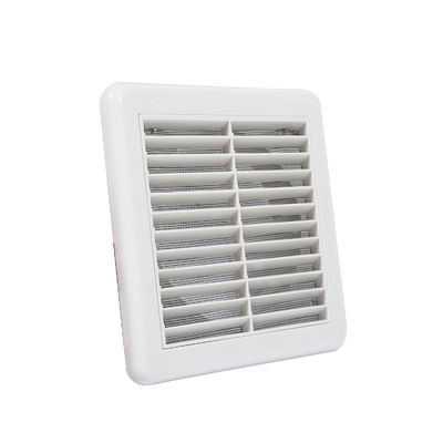 100 mm quadrato griglia di plastica bianco PP conduttore di ventilazione estratto ventilatore con reti per insetti