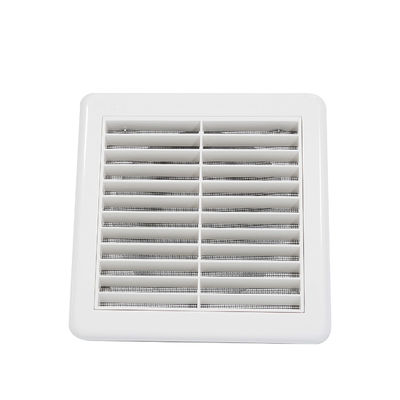 100 mm quadrato griglia di plastica bianco PP conduttore di ventilazione estratto ventilatore con reti per insetti