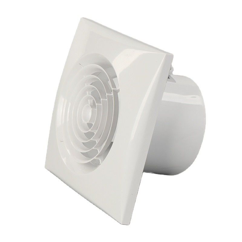 Ventilatore elettrico a 6 pollici per bagno montato a parete con ventola ad estrazione d'aria assiale in bianco/nero