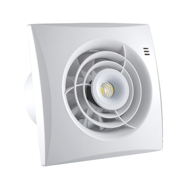 Ventilatore portatile da ventilazione da bagno da 4 5 6 8 pollici con luce a LED per lavori di costruzione