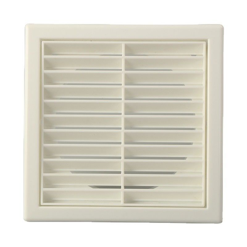 Griglia in plastica bianca da 100/125/150 mm per l'installazione di ventilatori a parete