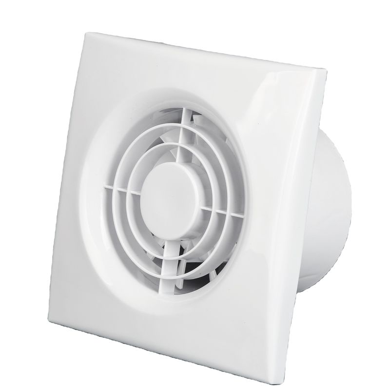 220V Bagno Parete soffitto montato Ventilazione vetro silenzioso di plastica Finestra con ventola estrattivo d'aria luce LED